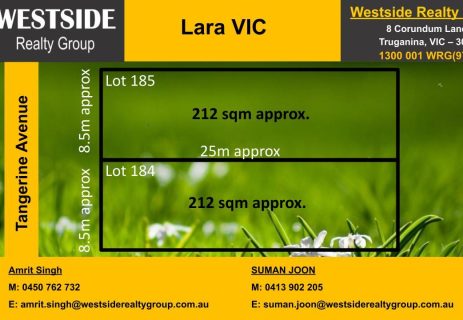 Lot 184 & 185,  Tangerine Avenue Lara VIC 3212